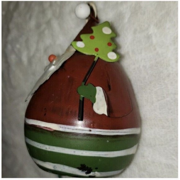 Metal Santa Claus Christmas Tree Ornament Saint Nick Happy Holidays Decorations - Picture 4 of 8